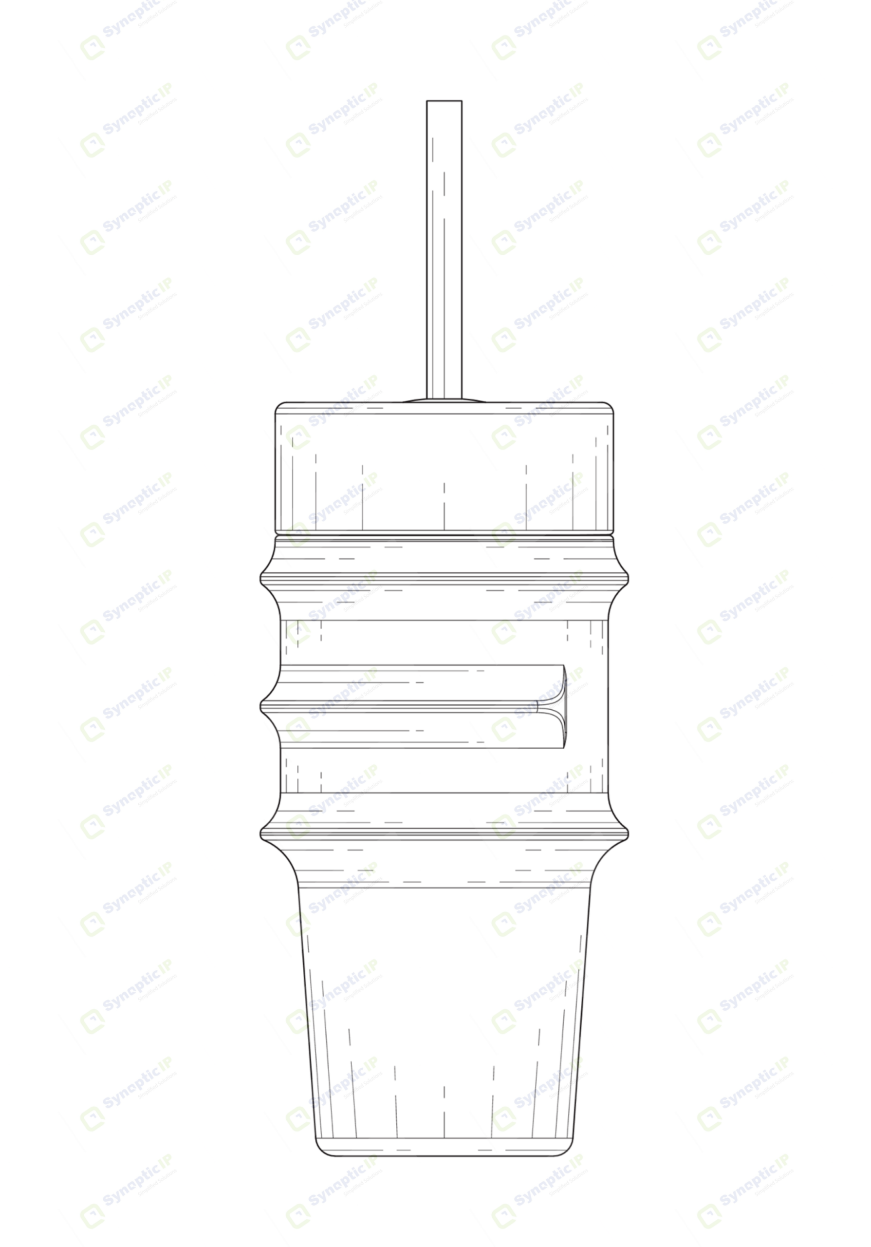 Tumbler design — left side elevation